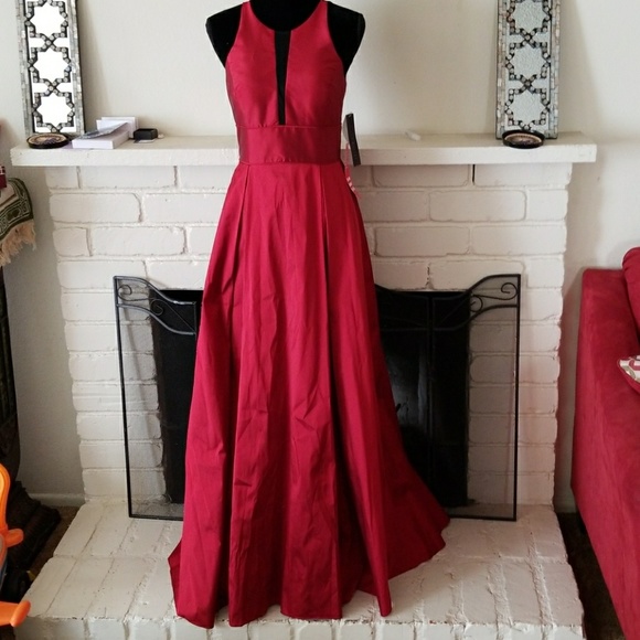 Aidan Mattox Sleeveless Ruby Gown - Picture 2 of 8